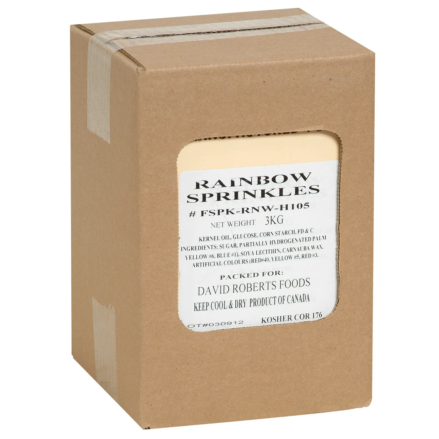 Sprinkle Rainbow - 1 x 3 kg - David Roberts - Baking Mixes and Ingredients - Canadian Distribution - Ships Free Within Canada on Orders Above CAD $199 - Image 2