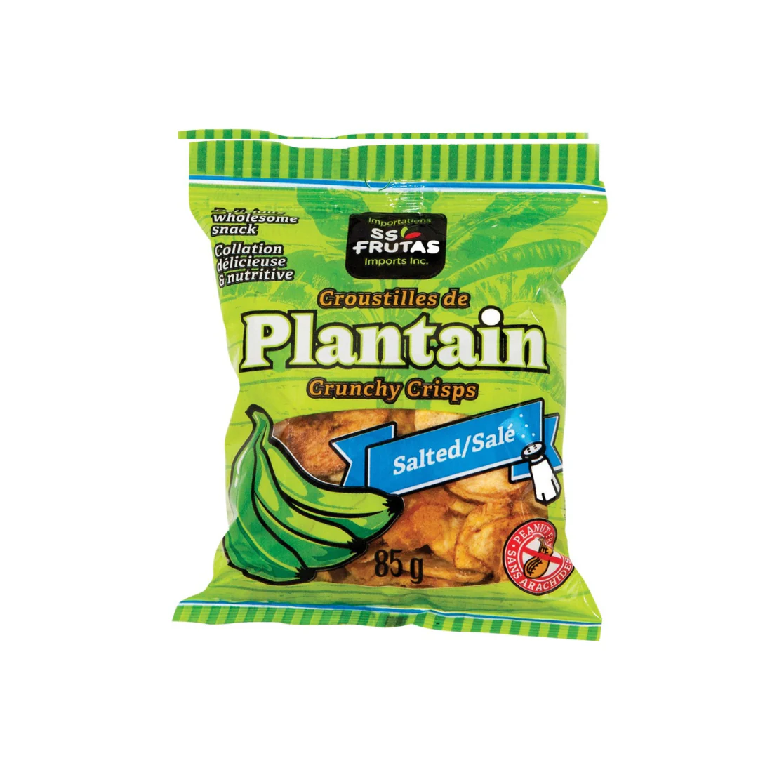 SS-Frutas | Plantain Crunchy Crisps Chips Salted | 85 g X 50 | Box - Ships Free Within Canada on Orders Above CAD $199 - Ships Free Within Canada on Orders Above CAD $199