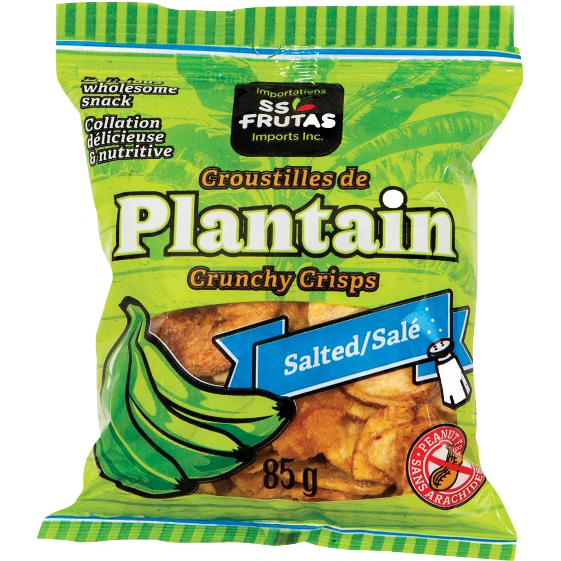 SS-Frutas | Plantain Crunchy Crisps Chips Salted | 85 g X 50 | Box - Ships Free Within Canada on Orders Above CAD $199 - Ships Free Within Canada on Orders Above CAD $199 - Image 2