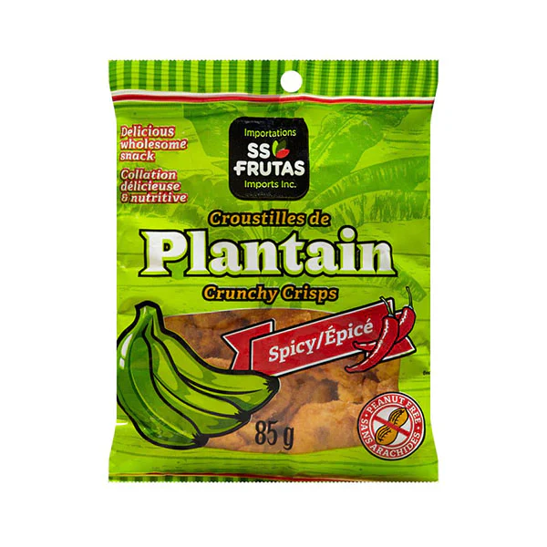 SS-Frutas | Plantain Crunchy Crisps Chips Spicy | 85 g X 50 | Box - Ships Free Within Canada on Orders Above CAD $199 - Ships Free Within Canada on Orders Above CAD $199