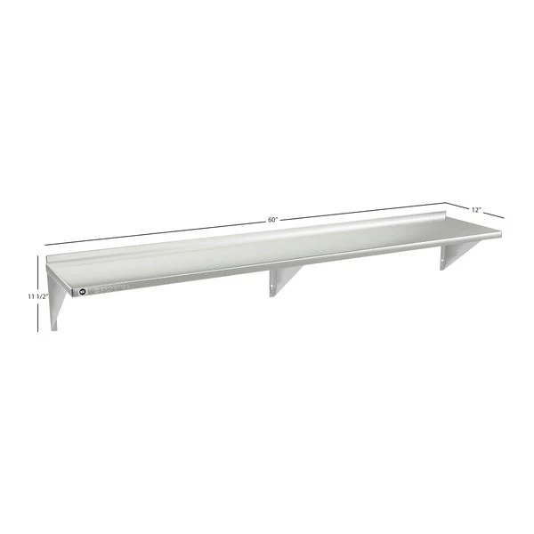 Stainless Steel Wall Shelf 12 in. x 60 in. - Sagetra - Restaurant Foodservice Equipment and Accessories - Canadian Distribution - Image 3