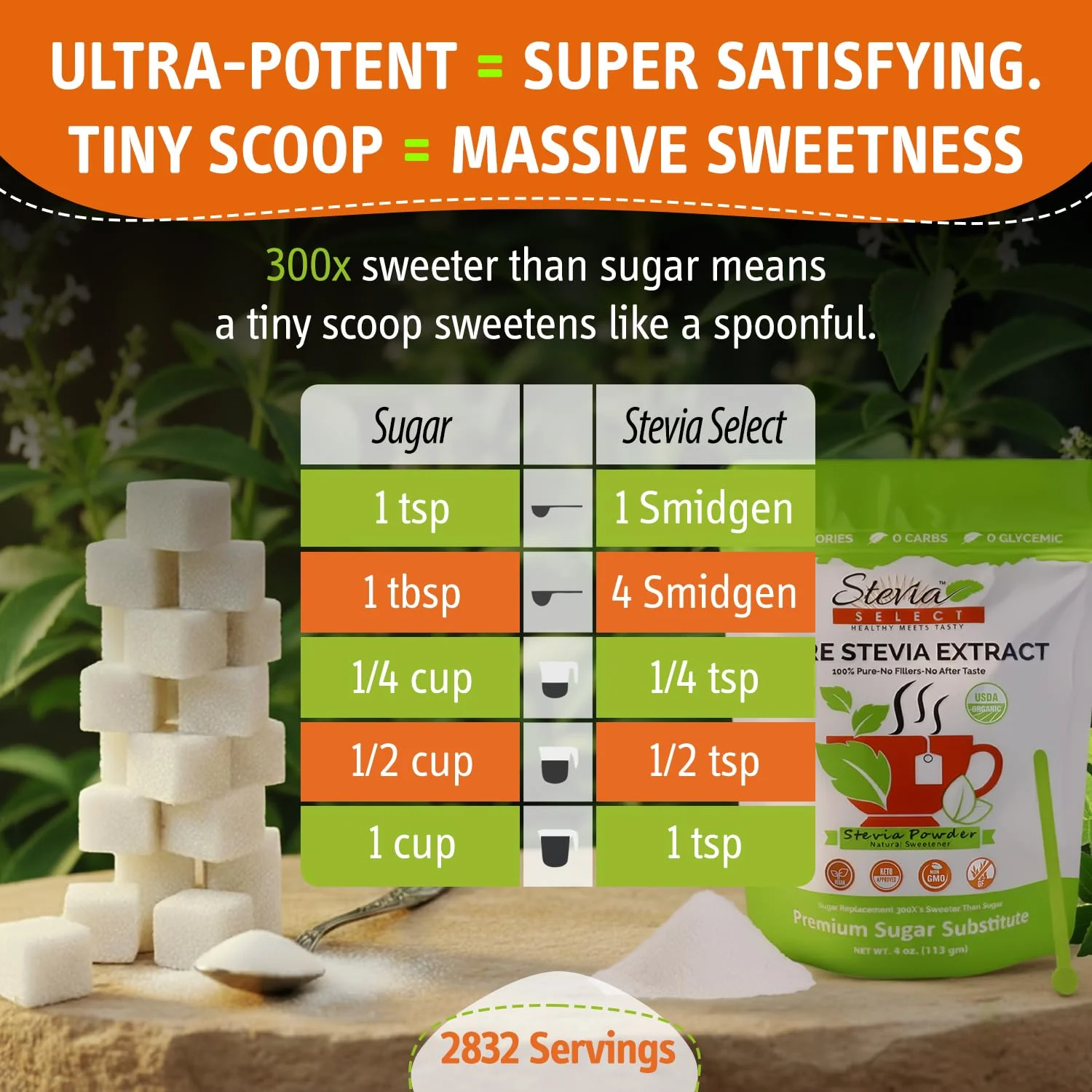 Stevia Select โ Organic Stevia Extract โ Original โ 113g โ Pure stevia no erythritol - Canadian Distribution - Ships Free Within Canada on Orders Above CAD $199 - Image 5