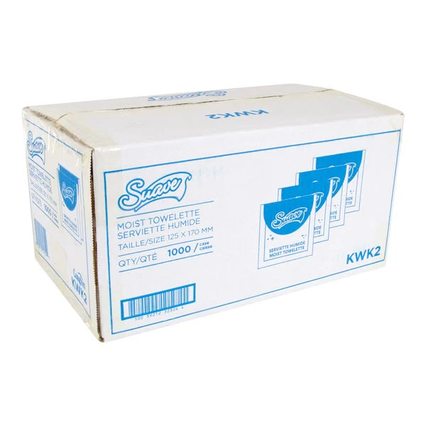 Suave Moist Towelette - Pack of 1000  - Disposables, Restaurant Packaging and Take-Out Supplies - Canadian Distribution - Ships Free Within Canada on Orders Above CAD $199 - Image 3