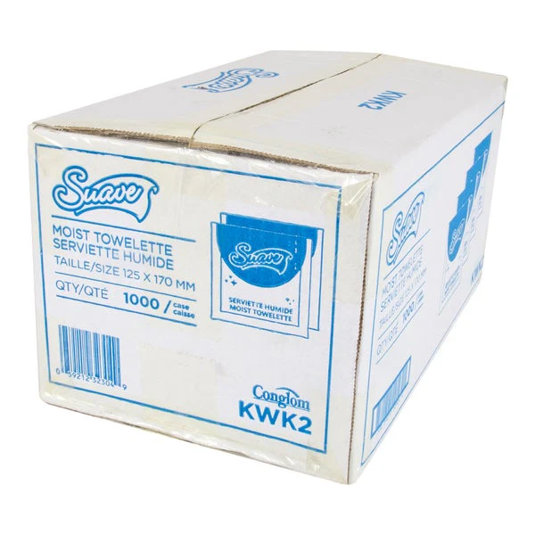 Suave Moist Towelette - Pack of 1000  - Disposables, Restaurant Packaging and Take-Out Supplies - Canadian Distribution - Ships Free Within Canada on Orders Above CAD $199 - Image 4