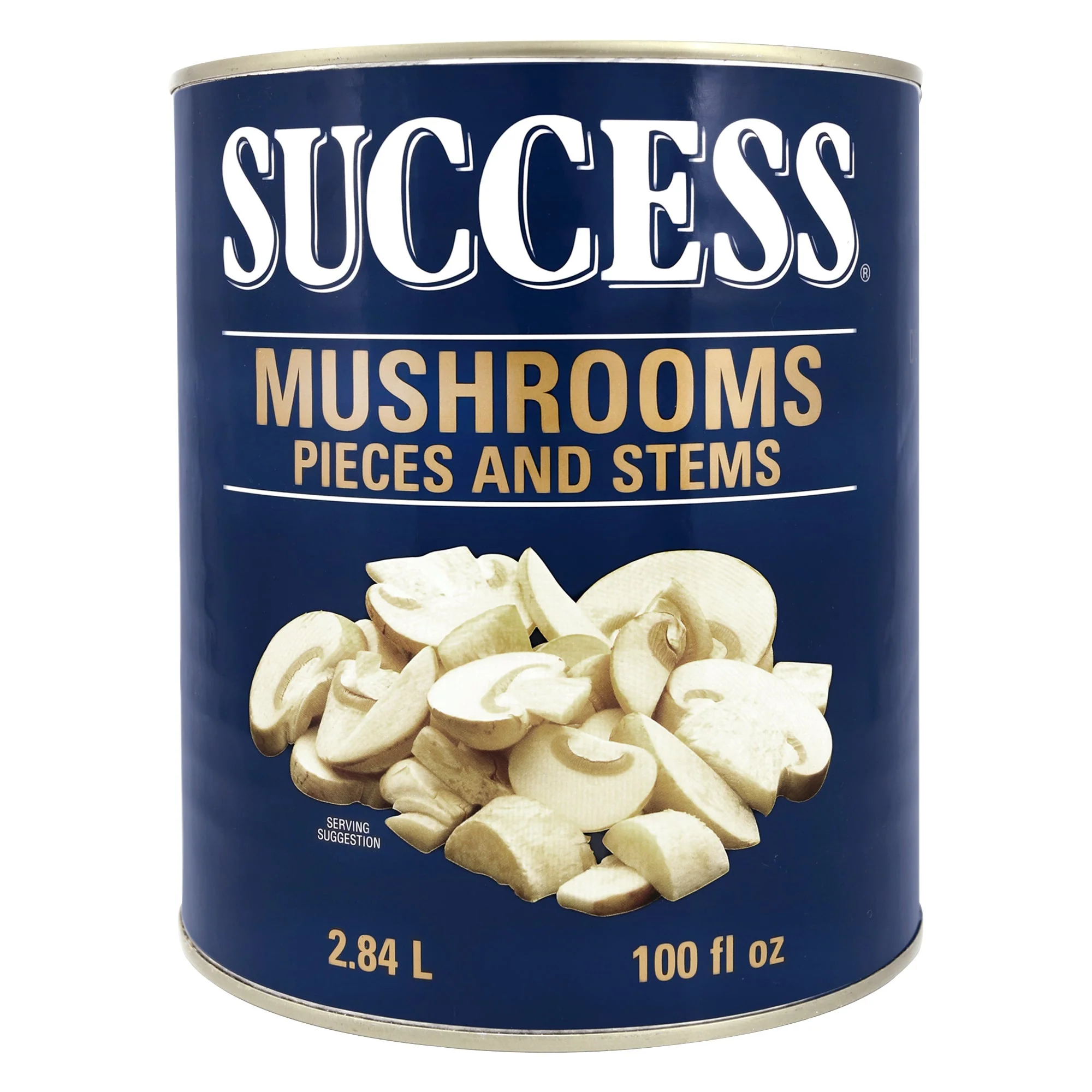 Success Mushrooms Pieces and Stems - 4 x 2.84 L - Grocery and Food Items - Canadian Distribution - Ships Free Within Canada on Orders Above CAD $199