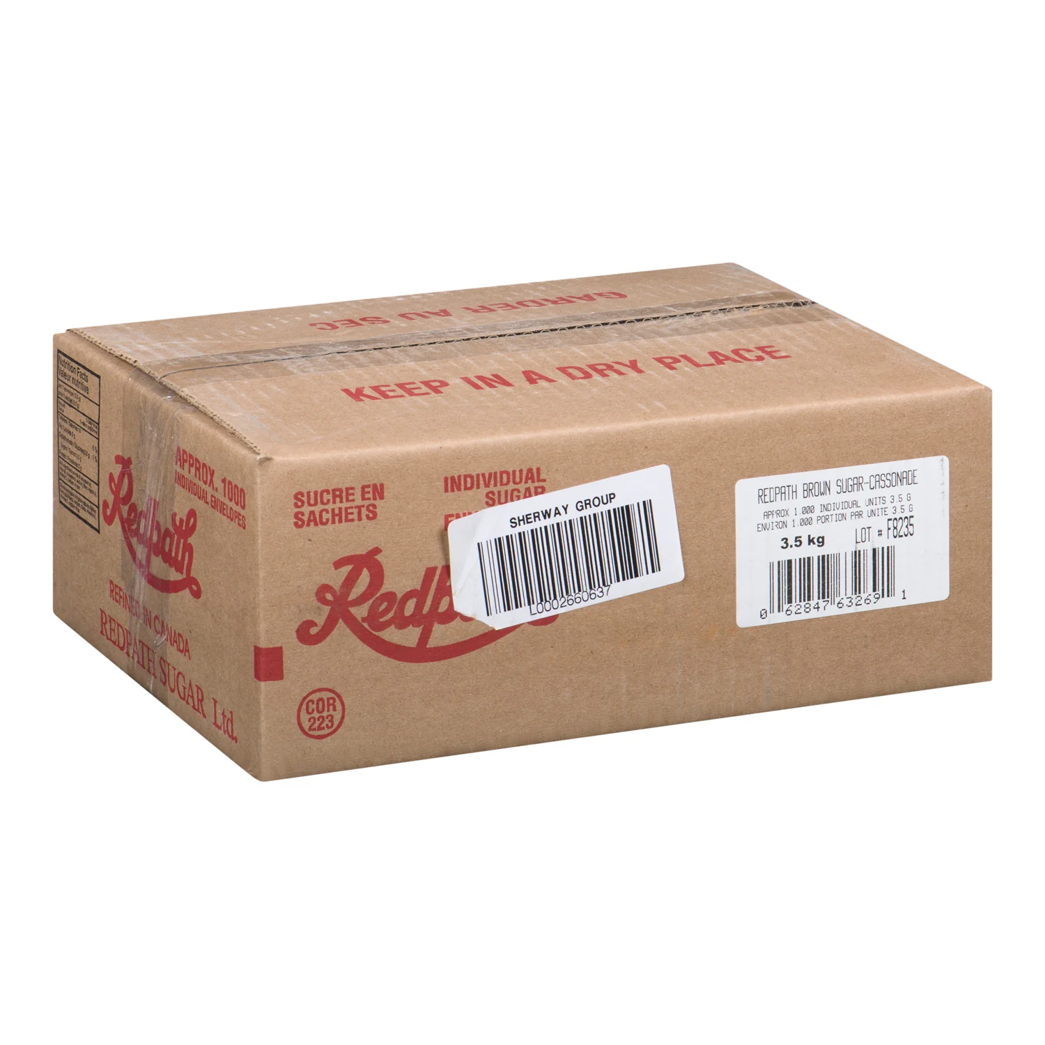 Sugar Brown Packets - 1000 count - Red Path - Restaurant and Foodservice Ingredients - Canadian Distribution - Ships Free Within Canada on Orders Above CAD $199 - Image 2