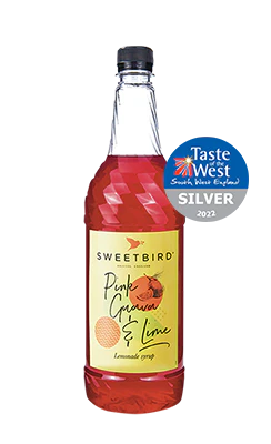 Sweetbird Syrup - Pink Guava and Lime Lemonade - 6 x 1 L Case - Vegan - Canadian Distribution - Ships Free Within Canada on Orders Above CAD $199
