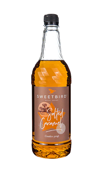 Sweetbird Syrup - Salted Caramel - 6 x 1 L Case - Vegan - Canadian Distribution - Ships Free Within Canada on Orders Above CAD $199