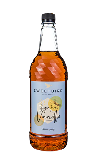 Sweetbird Syrup - Sugar Free Vanilla - 6 x 1 L Case - Vegan - Canadian Distribution - Ships Free Within Canada on Orders Above CAD $199