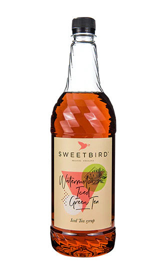 Sweetbird Syrup - Watermelon Iced Tea - 6 x 1 L Case - Vegan - Canadian Distribution - Ships Free Within Canada on Orders Above CAD $199