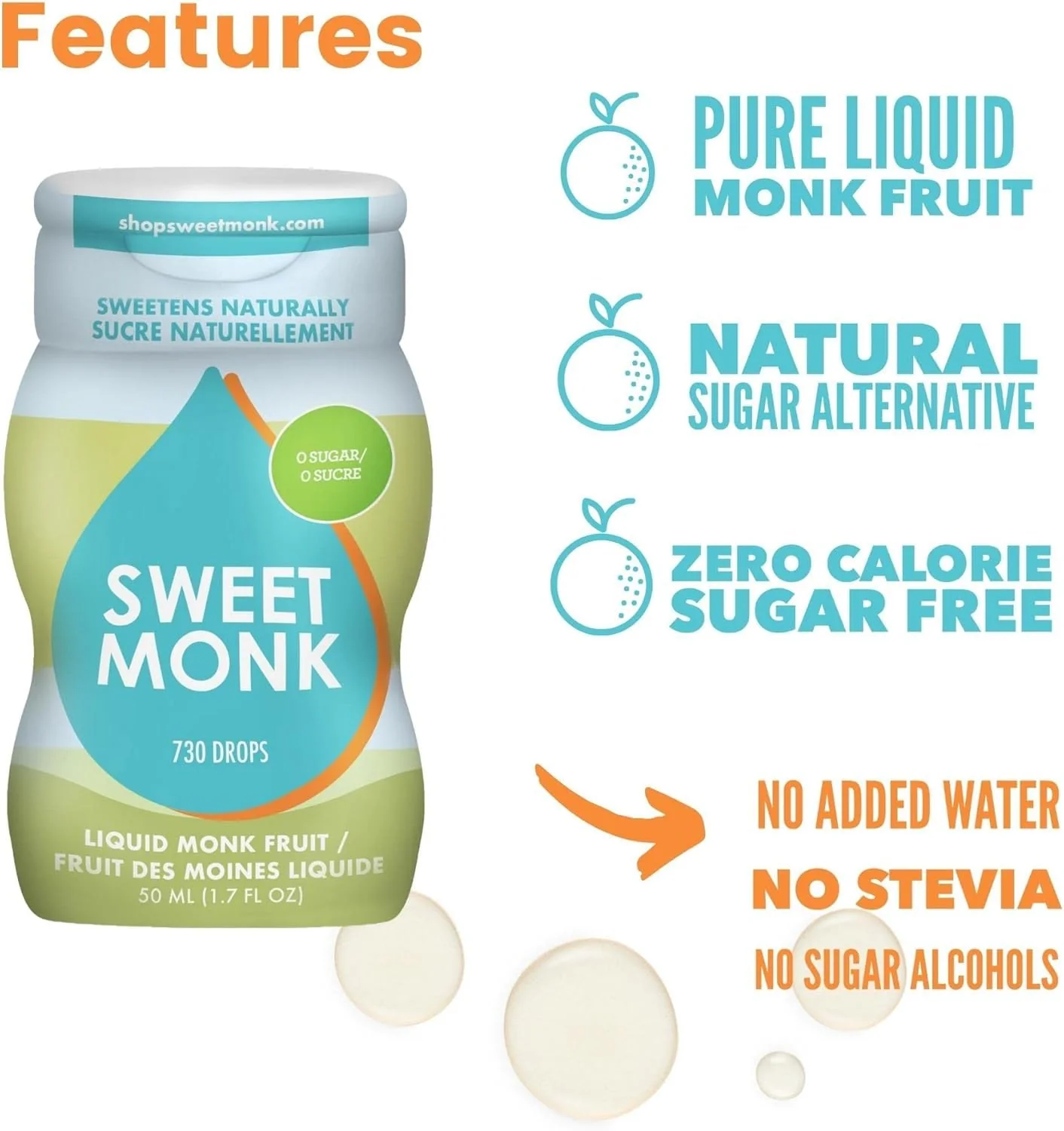 SweetMonk – Pure Monk Fruit Sweetener – Liquid – 50ml x 3 - Canadian Distribution - Ships Free Within Canada on Orders Above CAD $199 - Image 5