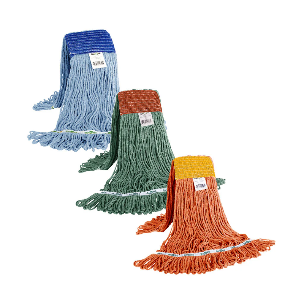 Syn-Pro® Synthetic 5 Inch Wide Band Wet Blue Looped End Mop - Sold By The Case - Image 4