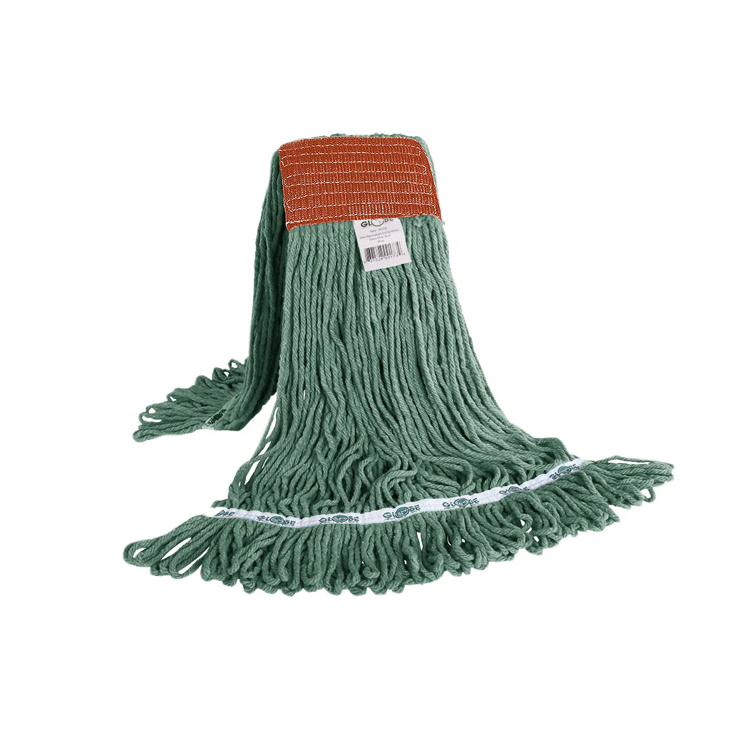 Syn-Pro® Synthetic 5 Inch Wide Band Wet Green Looped End Mop - Sold By The Case - Image 5