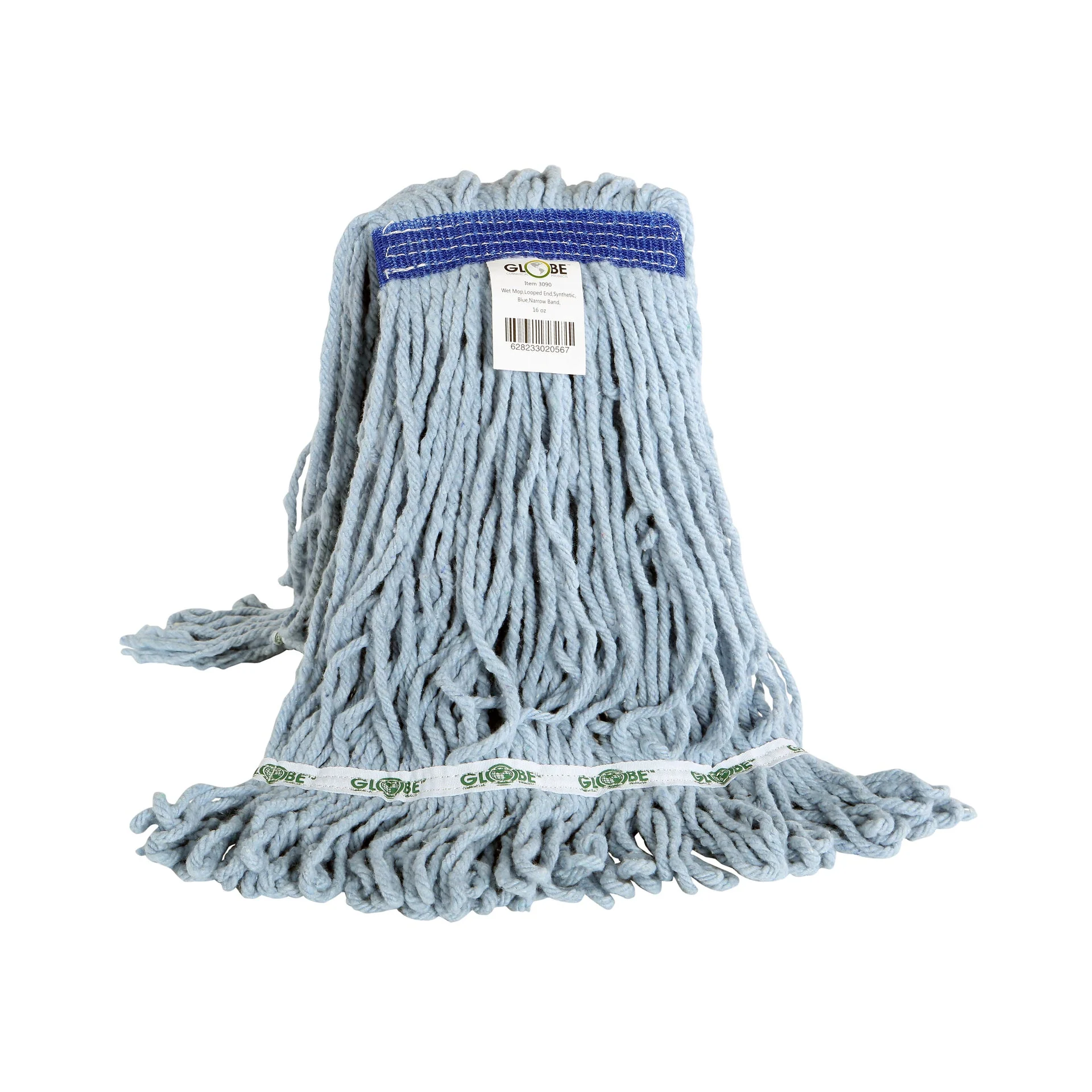Syn-Pro® Synthetic Narrow Band Wet Blue Looped End Mop - Sold By The Case - Image 4