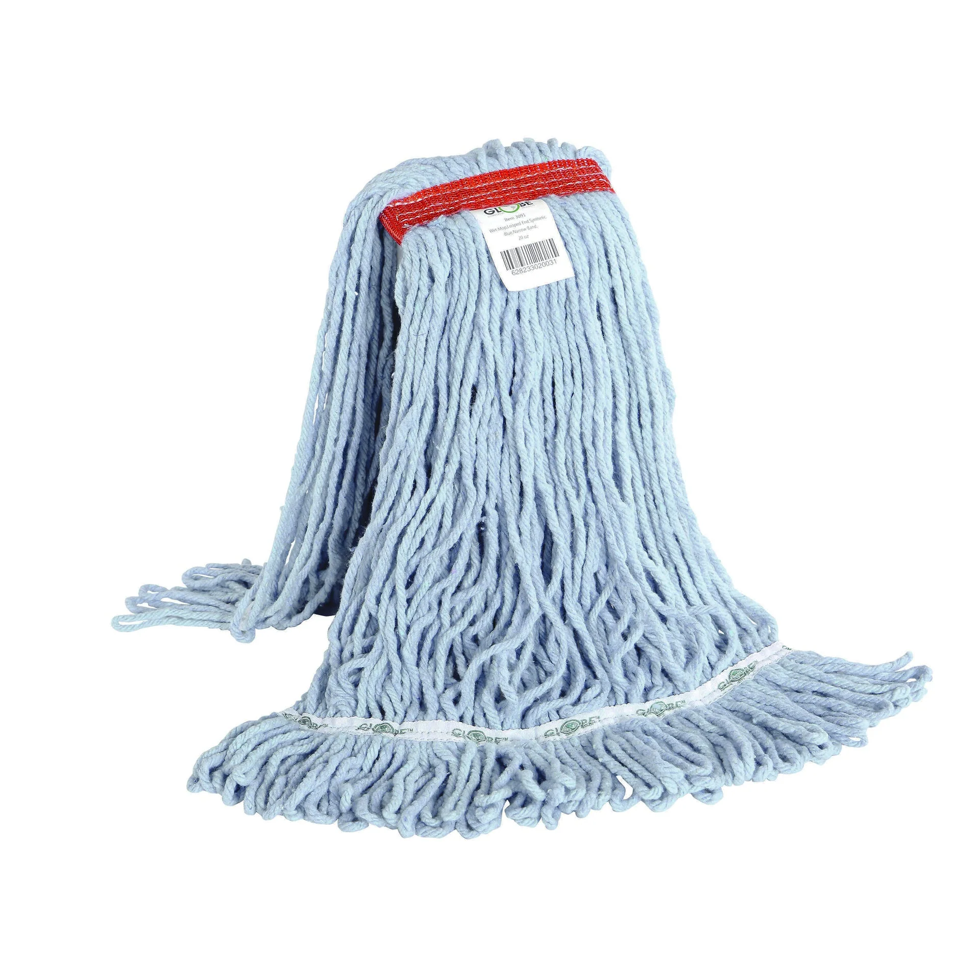 Syn-Pro® Synthetic Narrow Band Wet Blue Looped End Mop - Sold By The Case - Image 5