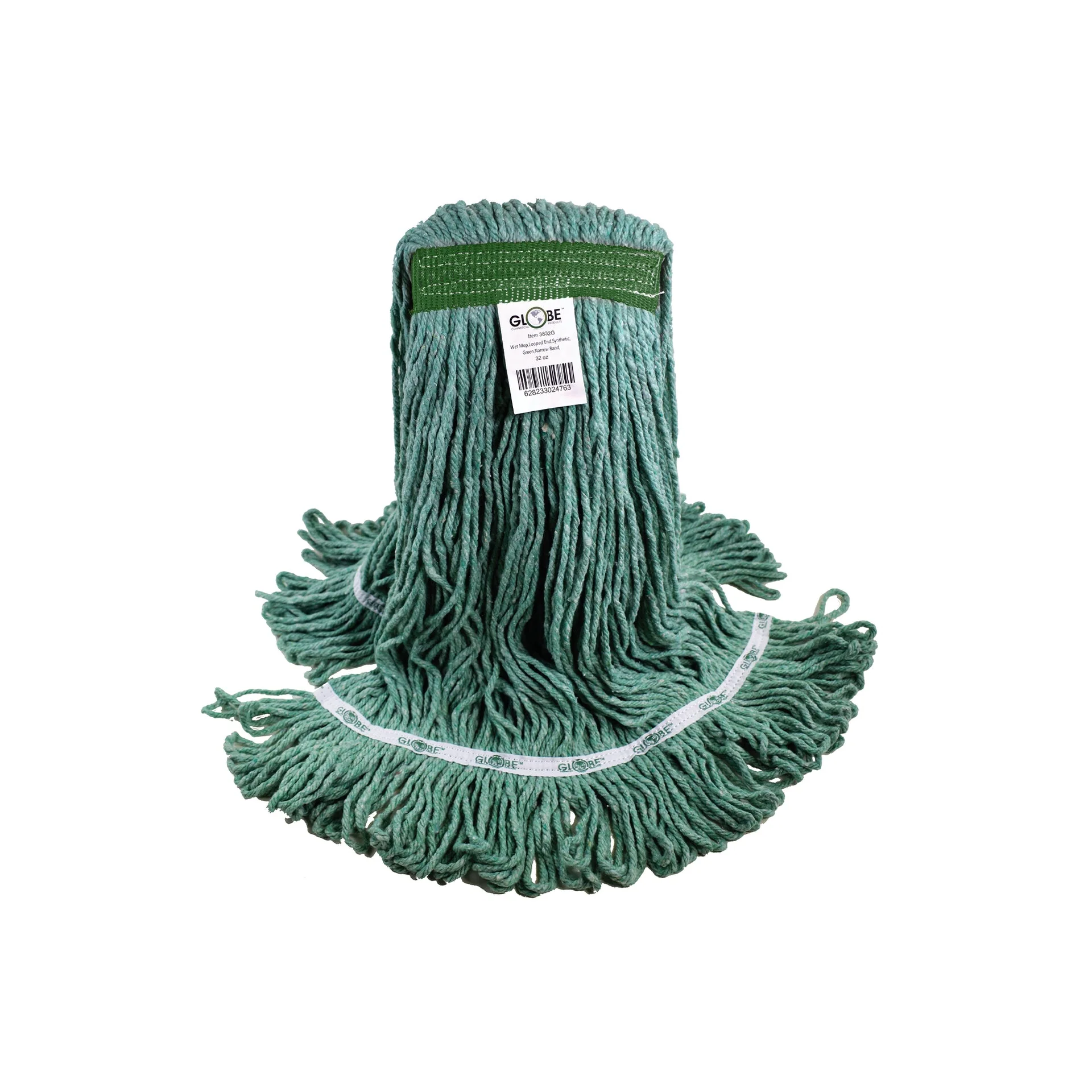Syn-Pro® Synthetic Narrow Band Wet Green Looped End Mop - Sold By The Case - Image 7