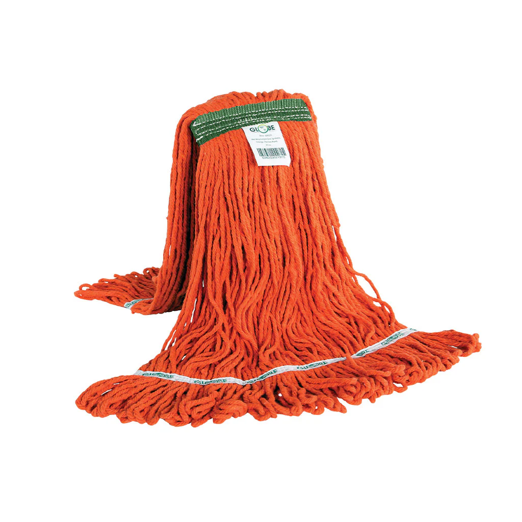 Syn-Pro® Synthetic Narrow Band Wet Orange Looped End Mop - Sold By The Case - Image 7