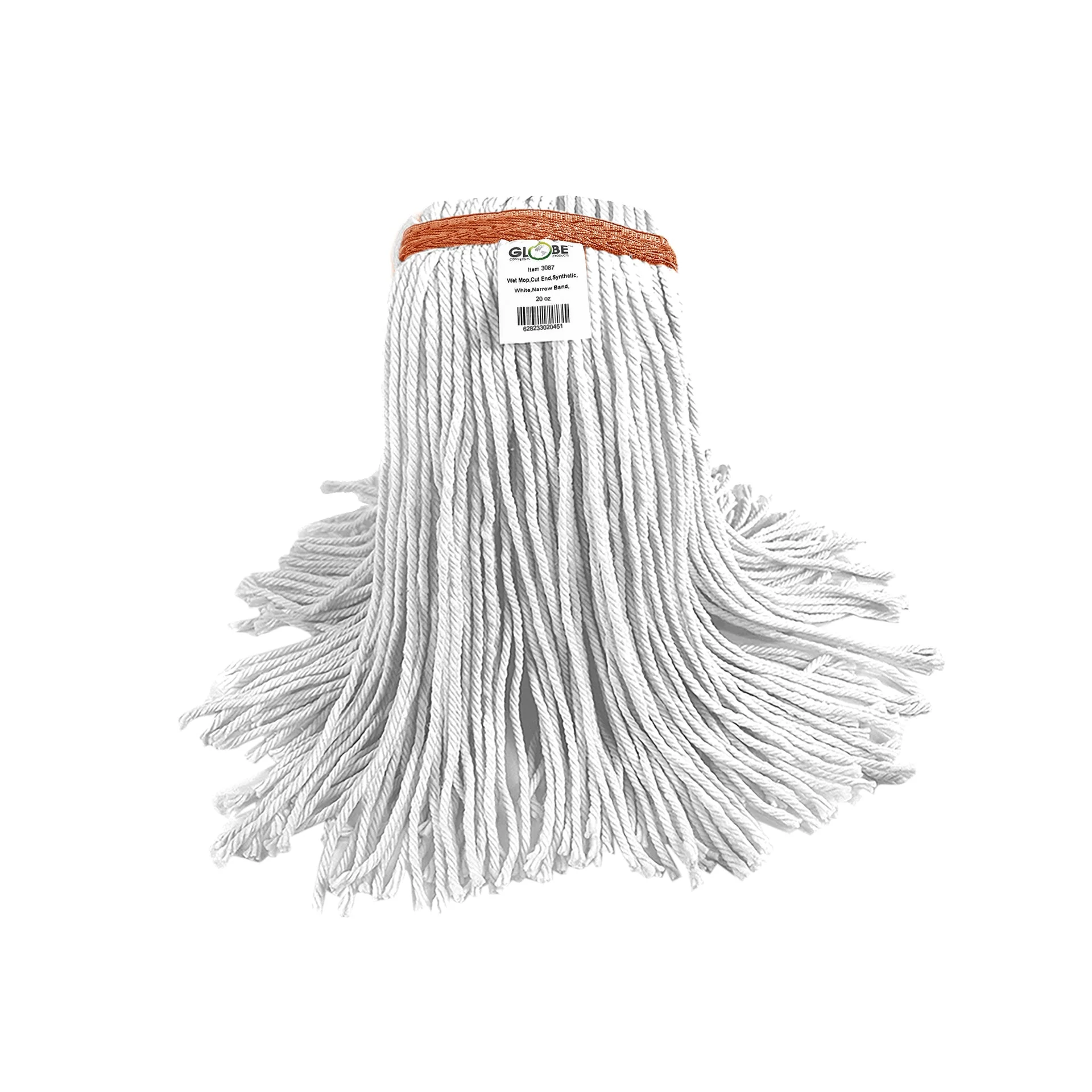 Syn-Pro® Synthetic Narrow Band Wet White Cut End Mop - Sold By The Case - Image 8
