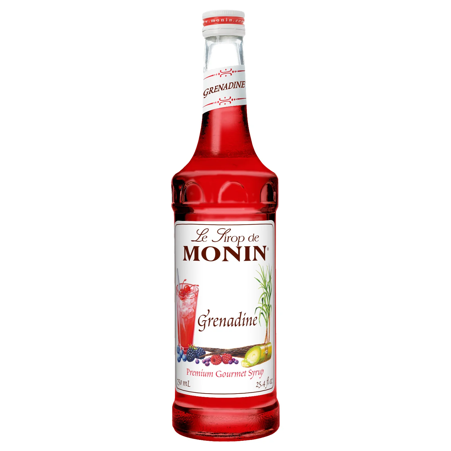 Syrup Grenadine - 12 x 750 mL - Monin - Restaurant and Foodservice Ingredients - Canadian Distribution - Ships Free Within Canada on Orders Above CAD $199