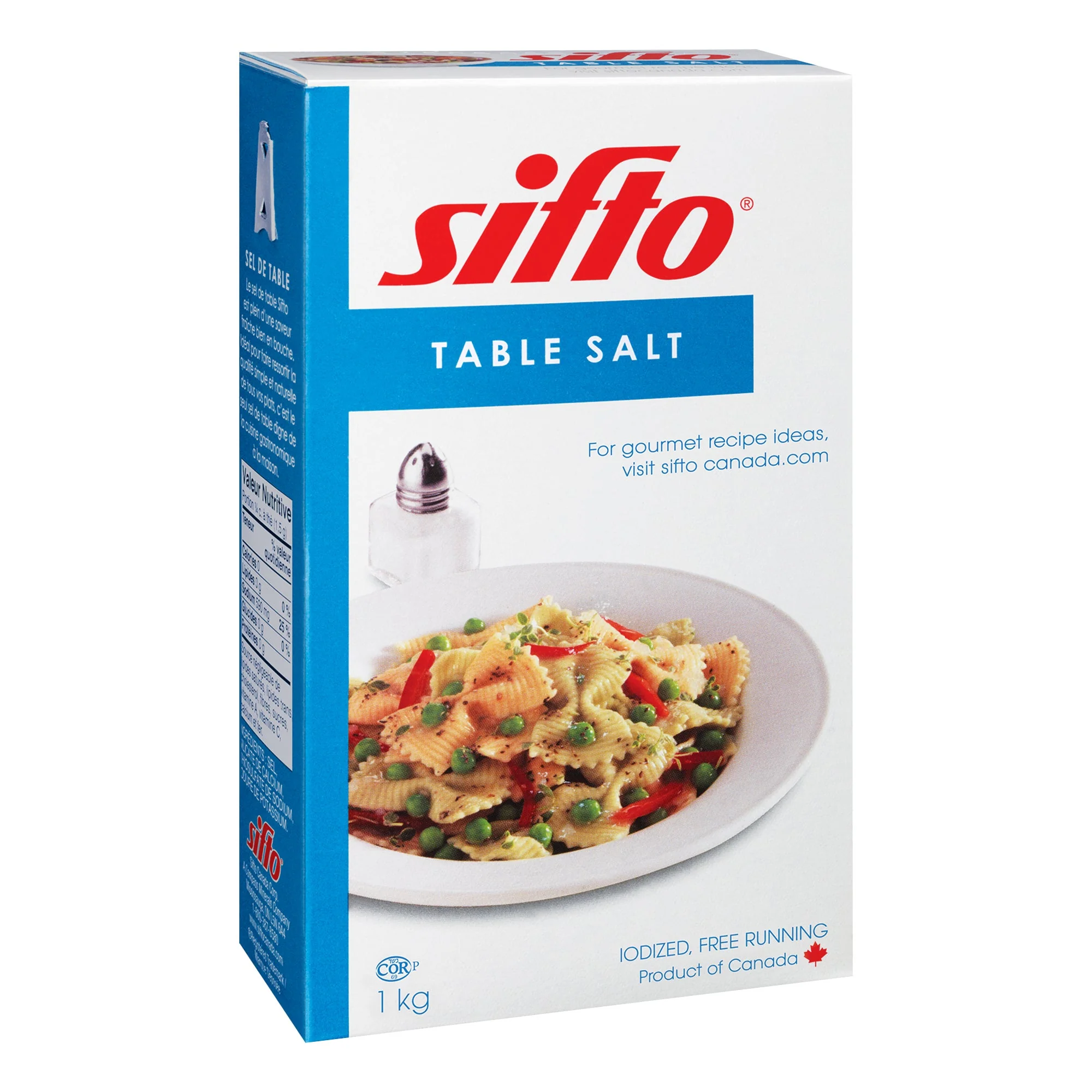 Table Salt - 4 Cases x 3 Packs x 1 kg - Sifto - Canadian Distribution - Ships Free Within Canada on Orders Above CAD $199