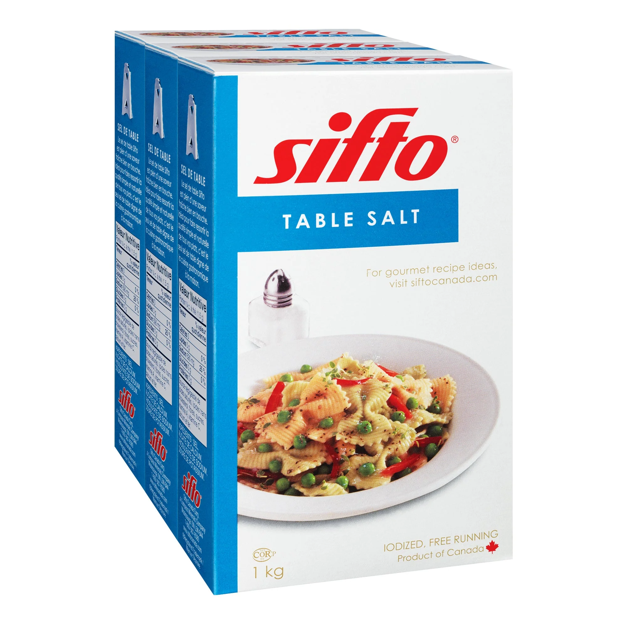 Table Salt - 4 Cases x 3 Packs x 1 kg - Sifto - Canadian Distribution - Ships Free Within Canada on Orders Above CAD $199 - Image 2