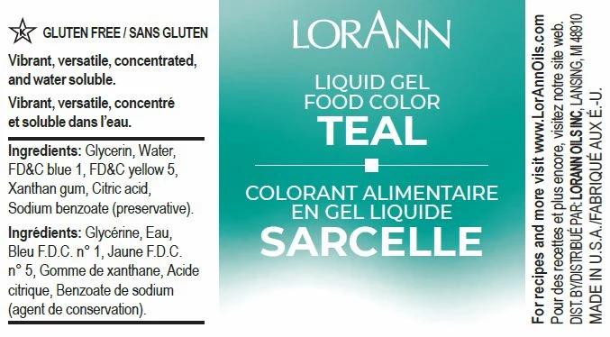 Teal Liquid Gel Coloring - Food Coloring - 4oz - 32oz - Ships Free Within Canada on Orders Above CAD $199 - Image 3