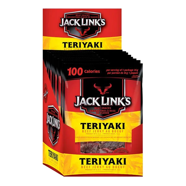 Teriyaki Beef Jerky - 4 Cases x 12 Packs x 35 g - Jack Linkās - Canadian Distribution - Ships Free Within Canada on Orders Above CAD $199 - Image 2
