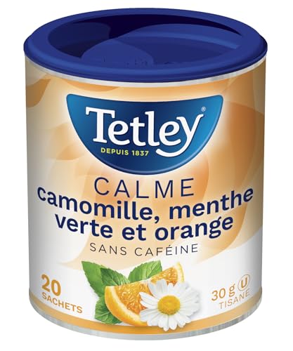 Tetley Calm Camomile, Spearmint & Orange Herbal Tea - 20 Tea Bags per Box, 6-Pack, Caffeine Free - Canadian Distribution - Ships Free Within Canada on Orders Above CAD $199 - Image 2