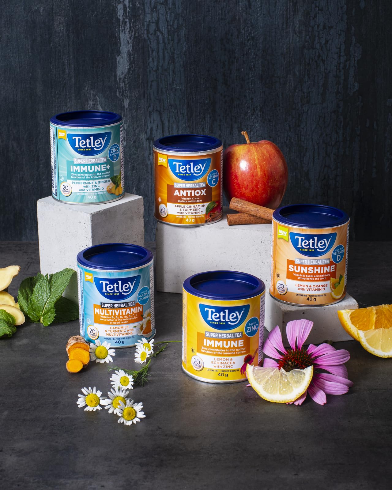 Tetley Super Herbal Tea Lemon & Echinacea - 6 Pack (120 Tea Bags Total) - Canadian Distribution - Ships Free Within Canada on Orders Above CAD $199 - Image 4