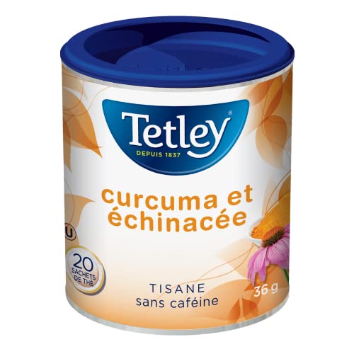 Tetley Turmeric Echinacea Herbal Tea - 20 Bags per Box, 36g, Caffeine-Free, 6-Pack Bundle (120 Total Bags) - Canadian Distribution - Ships Free Within Canada on Orders Above CAD $199 - Image 6