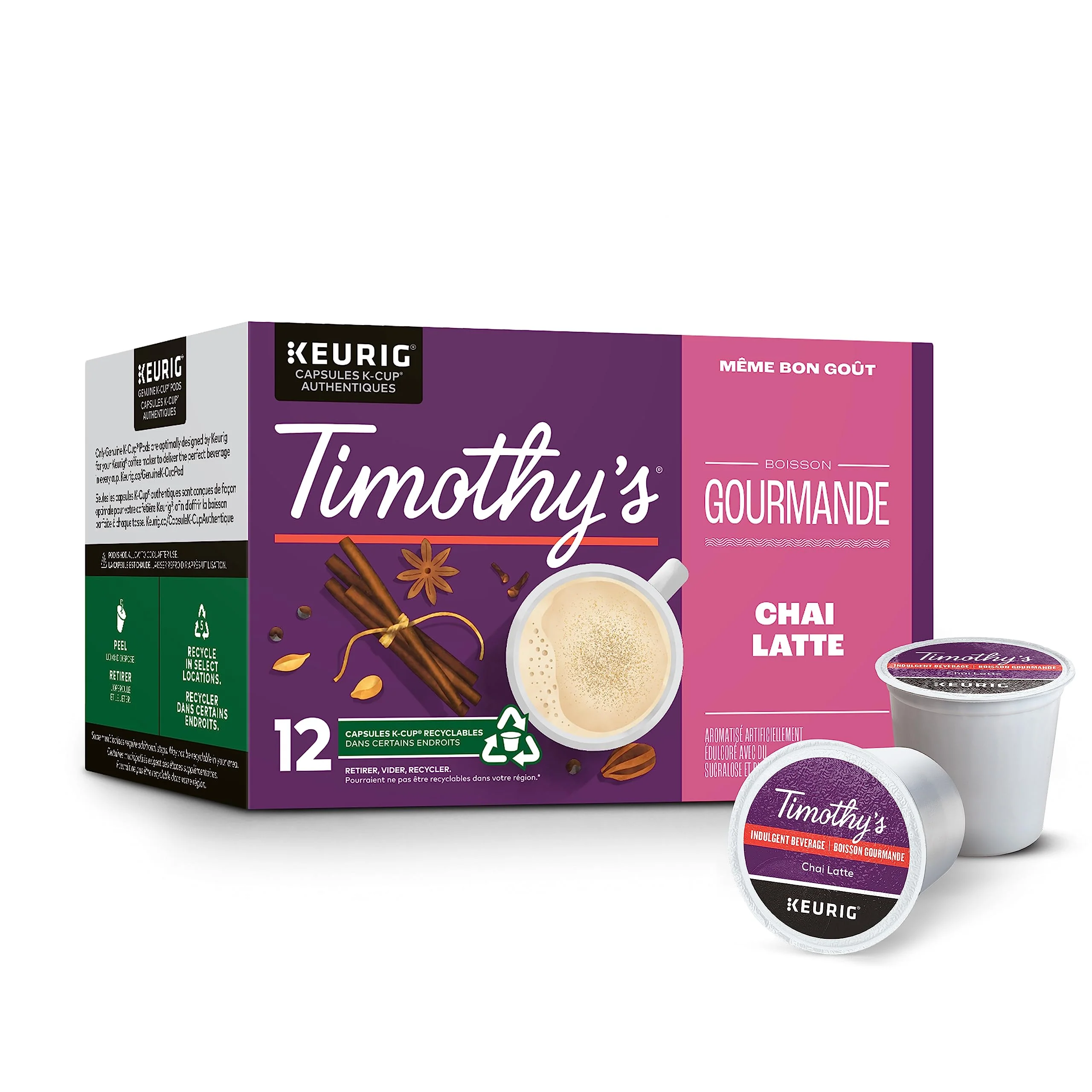 Timothy's Chai Latte K-Cup Pods – 12 Count Single Serve Capsules - Canadian Distribution - Ships Free Within Canada on Orders Above CAD $199 - Image 5