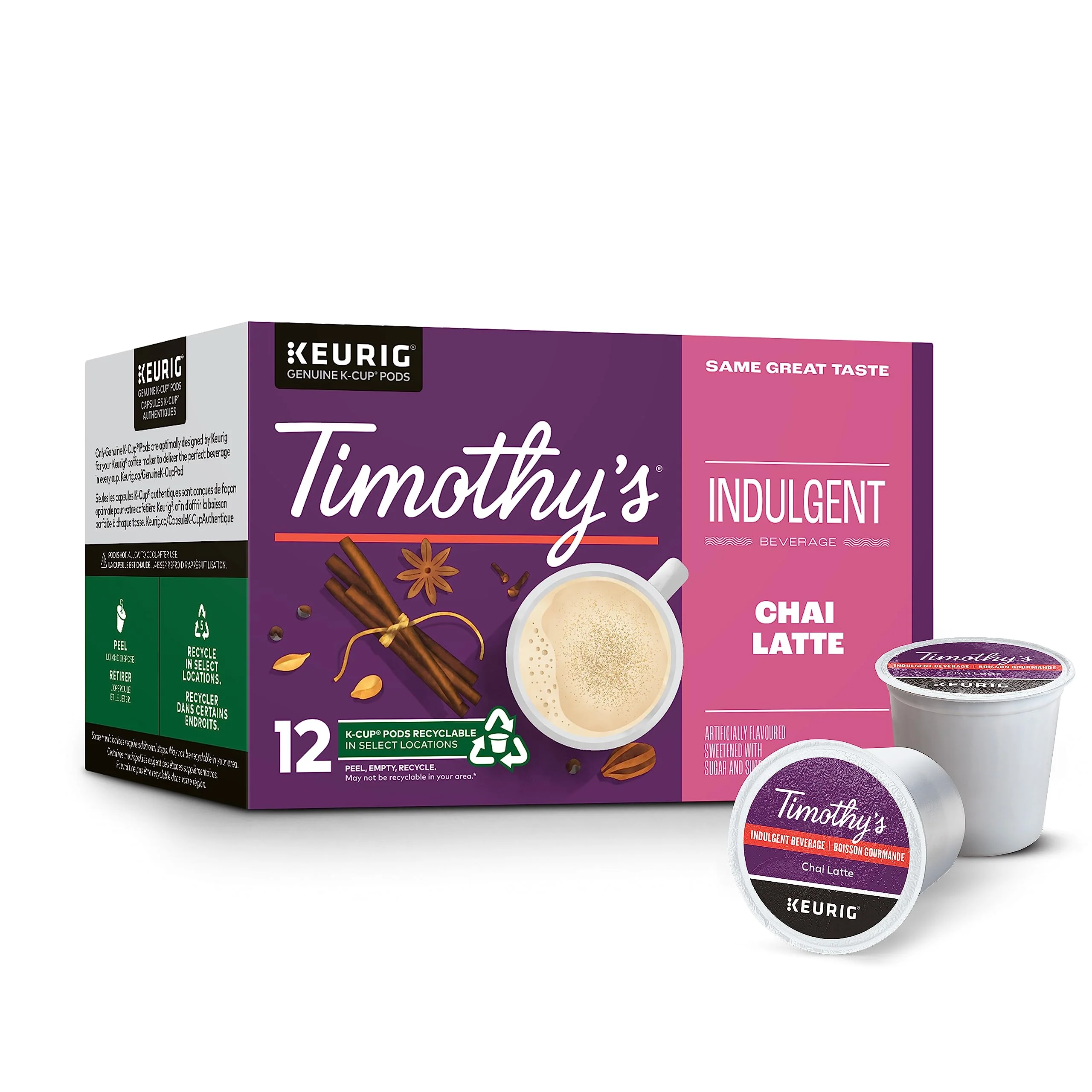 Timothy's Chai Latte K-Cup Pods – 12 Count Single Serve Capsules - Canadian Distribution - Ships Free Within Canada on Orders Above CAD $199 - Image 6