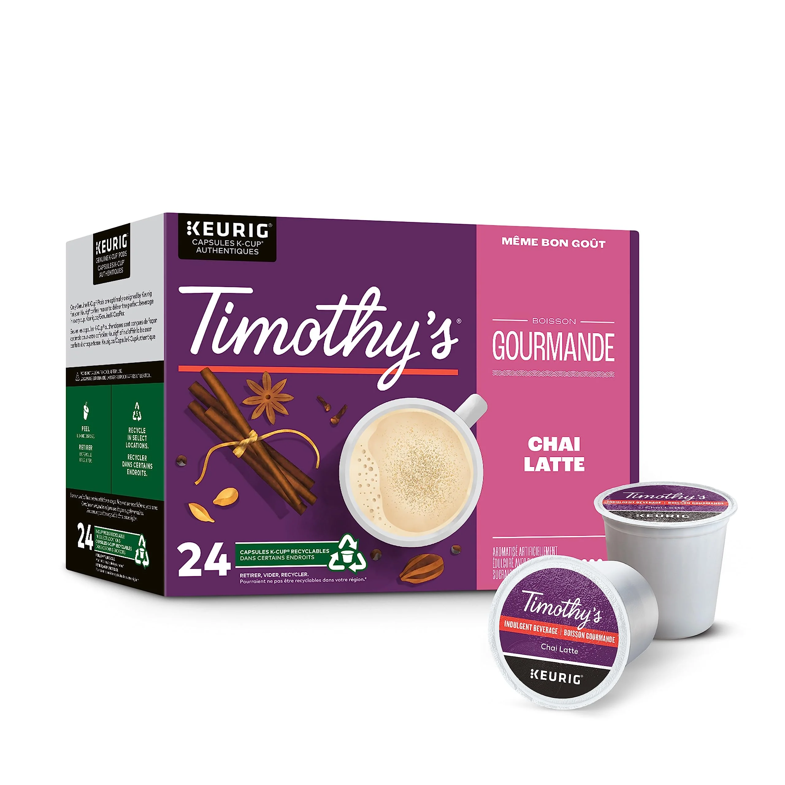 Timothy's Chai Latte K-Cup Pods – 24 Count Single Serve Capsules - Canadian Distribution - Ships Free Within Canada on Orders Above CAD $199 - Image 5