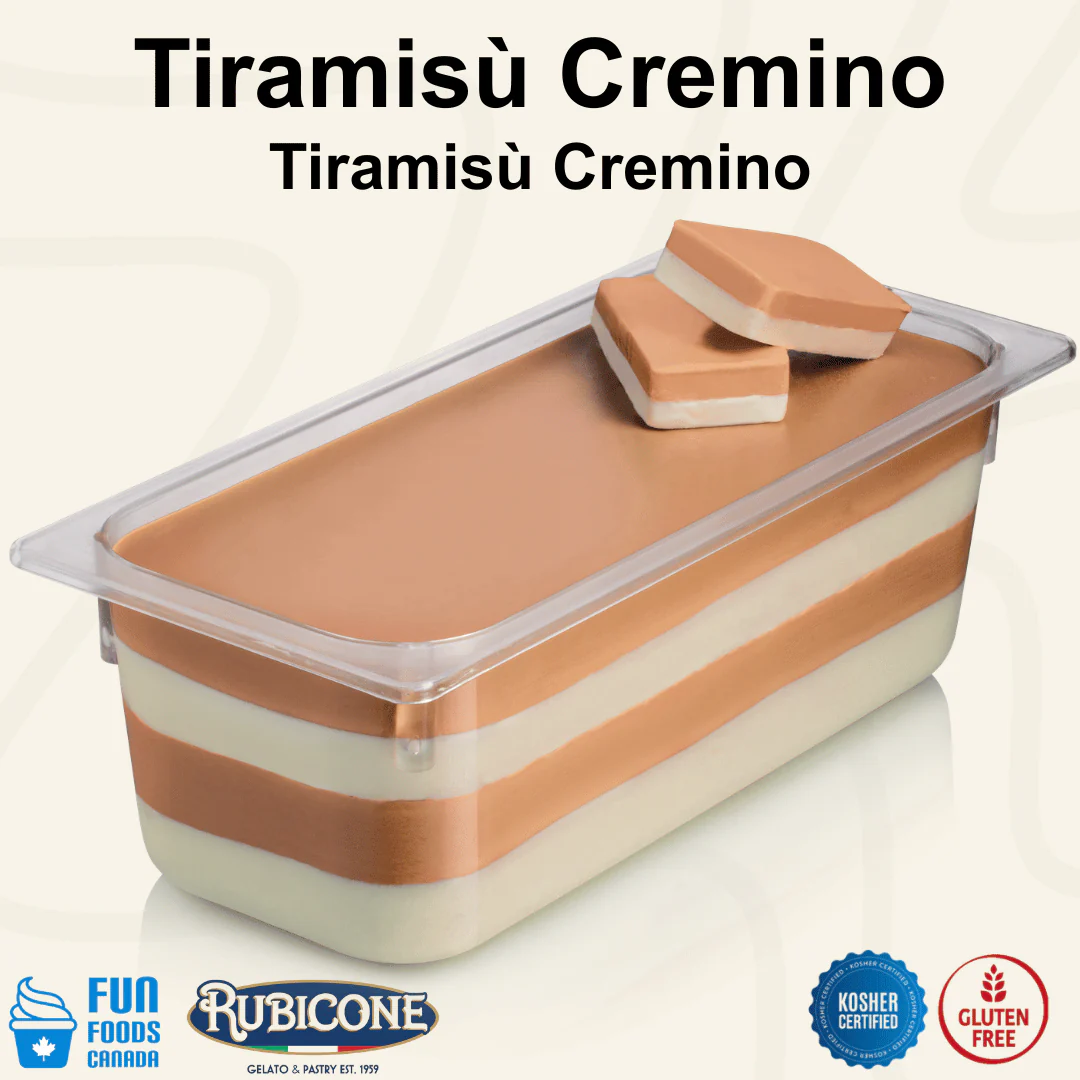 "PRE-ORDER" Tiramisu Spreadable Filling Cream - Cremino Tiramisu - Case of 2 x 5 KG Buckets - Rubicone Canada - Ships Free Within Canada on Orders Above CAD $199