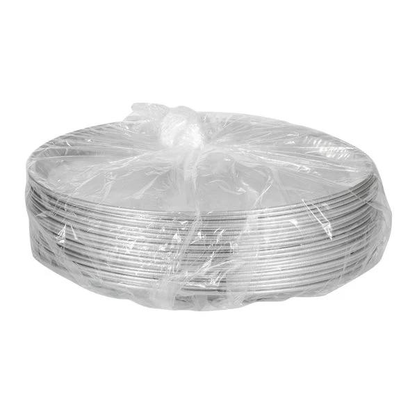Titan 40.6 cm (16 in) Round Aluminum Embossed Catering Trays - Pack of 25  - Disposables, Restaurant Packaging and Take-Out Supplies - Canadian Distribution - Ships Free Within Canada on Orders Above CAD $199 - Image 2