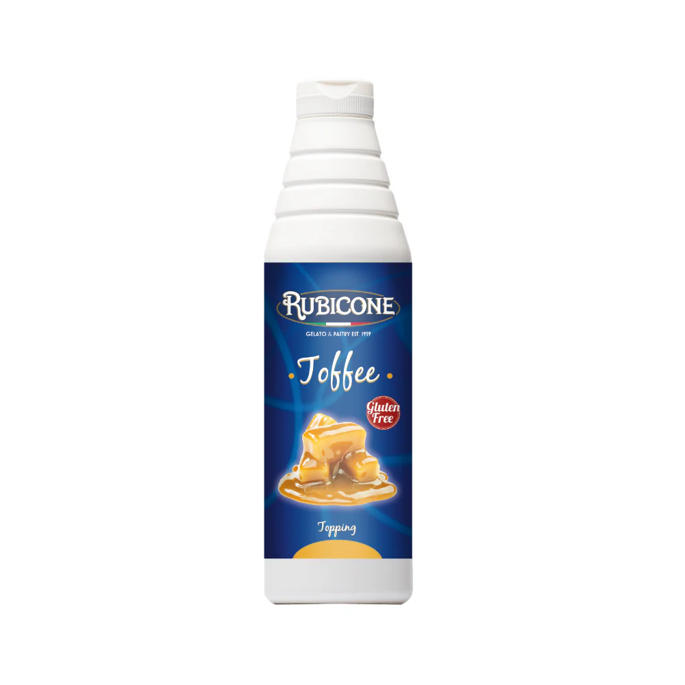 "PRE-ORDER" Toffee Topping - 1 KG Squeeze Bottle - Rubicone Canada - Ships Free Within Canada on Orders Above CAD $199