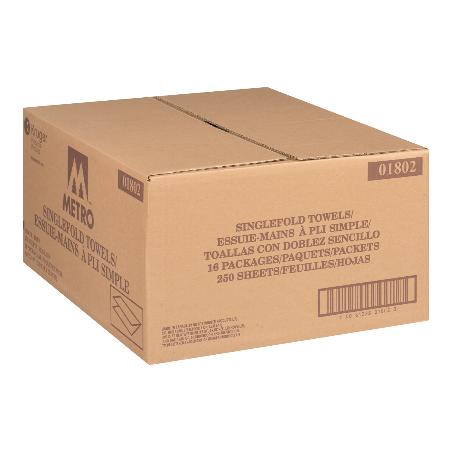 Towel Single Fold Plain - 16 x 250 count - Metro - Packaging and Accessories - Restaurant Supplies and Equipment - Canadian Distribution - Image 2