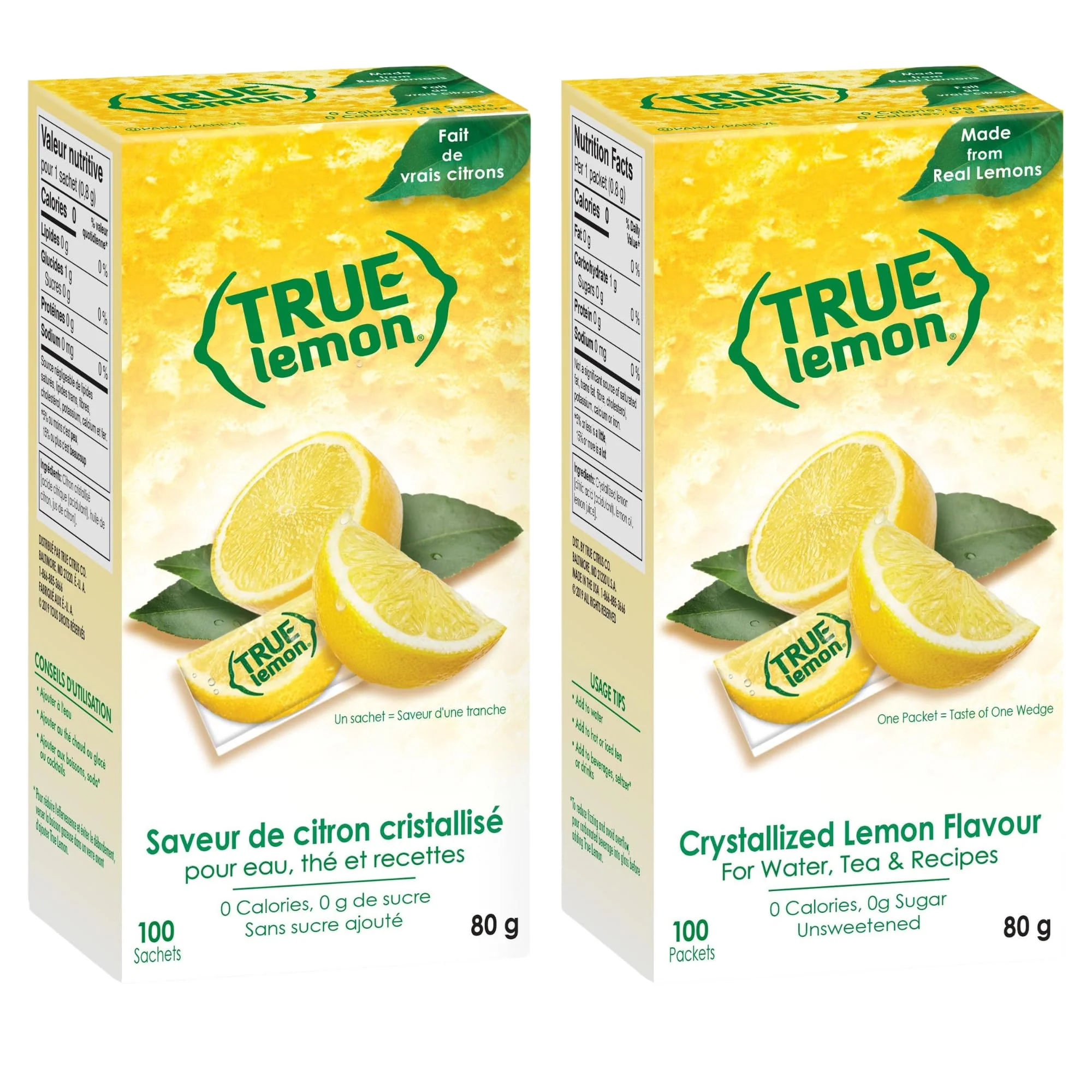 True Lemon โ Water Enhancer โ Lemon โ 100 Packets โ Sugar-Free - Canadian Distribution - Ships Free Within Canada on Orders Above CAD $199 - Image 6