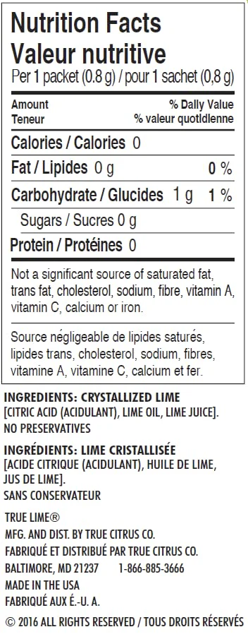 True Lime – Water Enhancer – Single-Serve Packets – 100 Count - Canadian Distribution - Ships Free Within Canada on Orders Above CAD $199 - Image 7