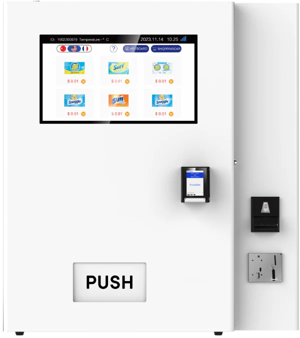 TSD15 Compact Vending Machine - 21.5" Touchscreen Tablet - 15 slots, 165 items - Canadian Distributor