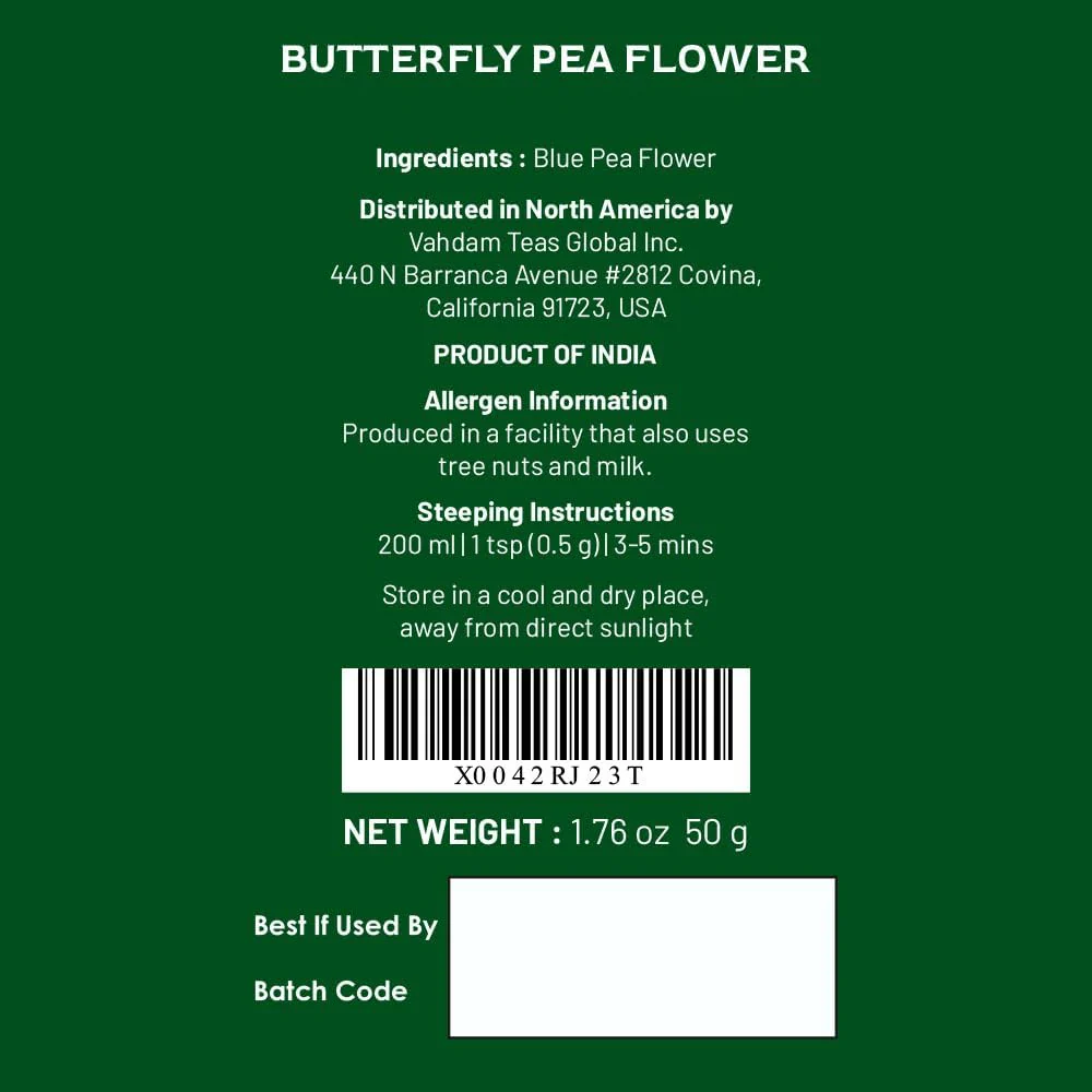 VAHDAM Butterfly Pea Flower Tea - 2 x 1.76oz Loose Leaf | 100+ Servings | Earthy & Delicate Flavor - Canadian Distribution - Ships Free Within Canada on Orders Above CAD $199 - Image 2