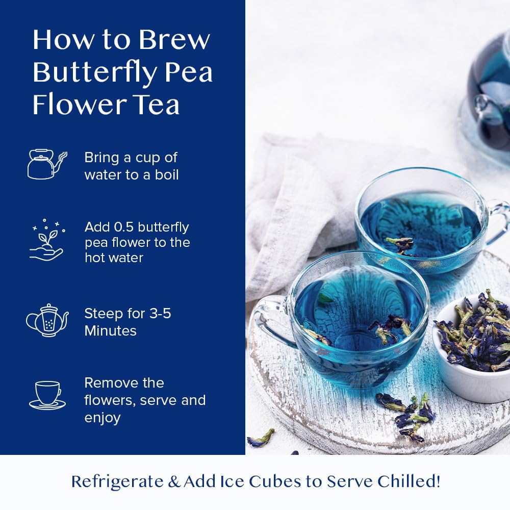 VAHDAM Butterfly Pea Flower Tea - 2 x 1.76oz Loose Leaf | 100+ Servings | Earthy & Delicate Flavor - Canadian Distribution - Ships Free Within Canada on Orders Above CAD $199 - Image 6