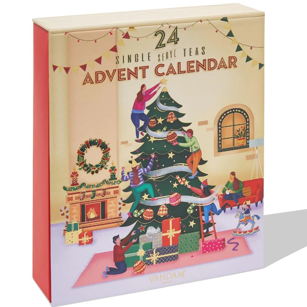 VAHDAM โ Christmas Tea Bags Gift Set โ 24 Flavours โ 24 Bags - Canadian Distribution - Ships Free Within Canada on Orders Above CAD $199