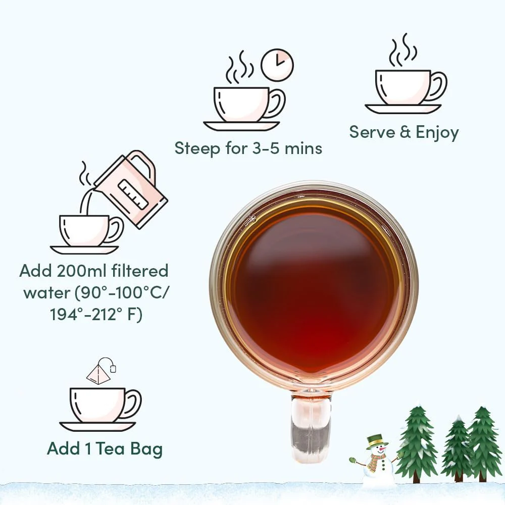 Vahdam โ Christmas Tea Gift Set โ 24 Flavours โ 120 Pyramid Bags - Canadian Distribution - Ships Free Within Canada on Orders Above CAD $199 - Image 4