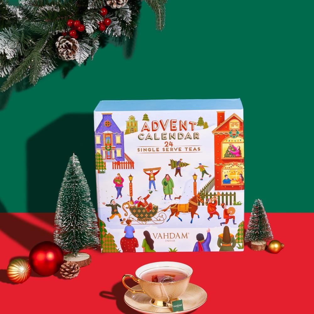 Vahdam โ Christmas Tea Gift Set โ 24 Flavours โ 120 Pyramid Bags - Canadian Distribution - Ships Free Within Canada on Orders Above CAD $199 - Image 8