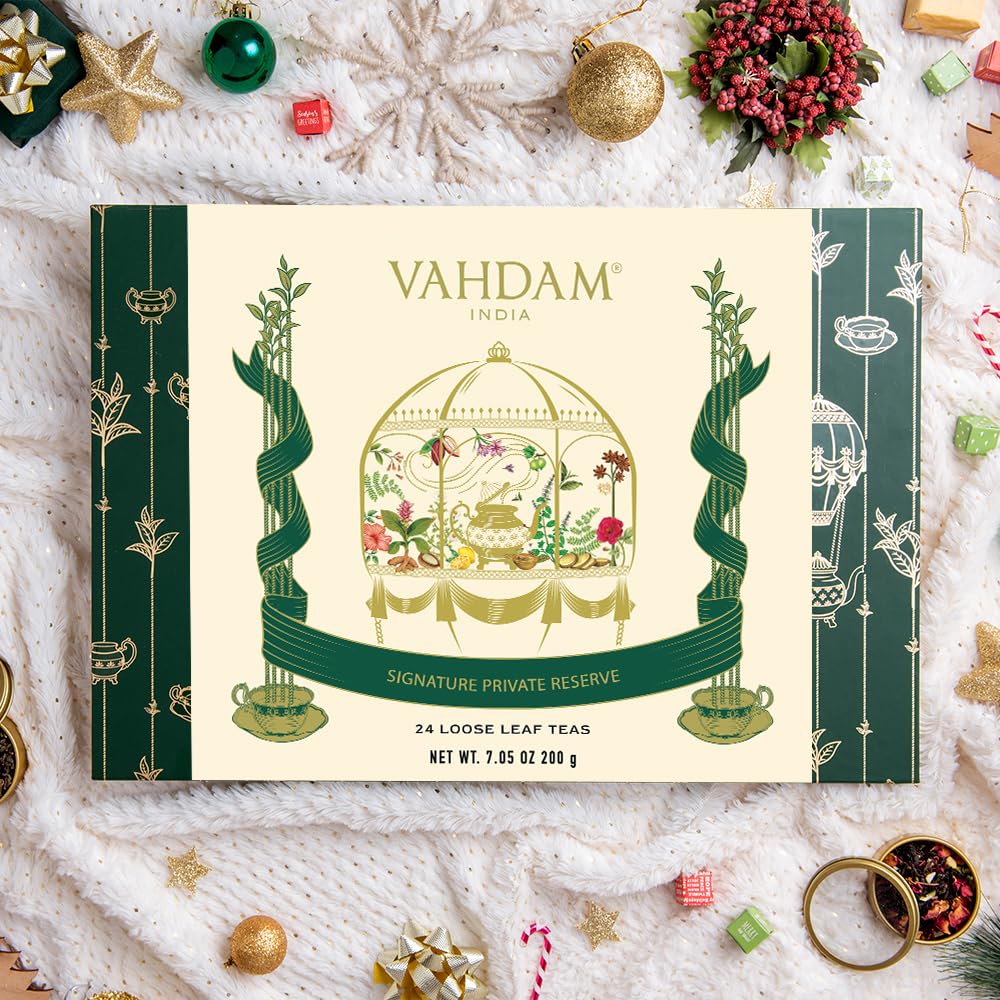 VAHDAM โ Tea Gift Set โ 24 Loose Leaf Teas โ Luxury Tin Caddies - Canadian Distribution - Ships Free Within Canada on Orders Above CAD $199 - Image 3