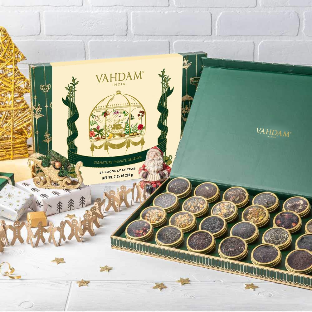 VAHDAM โ Tea Gift Set โ 24 Loose Leaf Teas โ Luxury Tin Caddies - Canadian Distribution - Ships Free Within Canada on Orders Above CAD $199 - Image 7