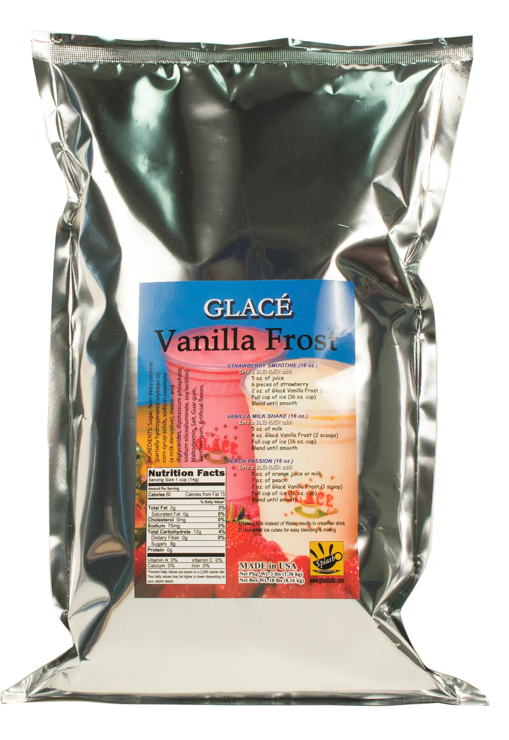 Vanilla Frost Smoothie and Milkshake Base Mix - 3 lbs. Bag - Ships Free Within Canada on Orders Above CAD $199 - Image 2