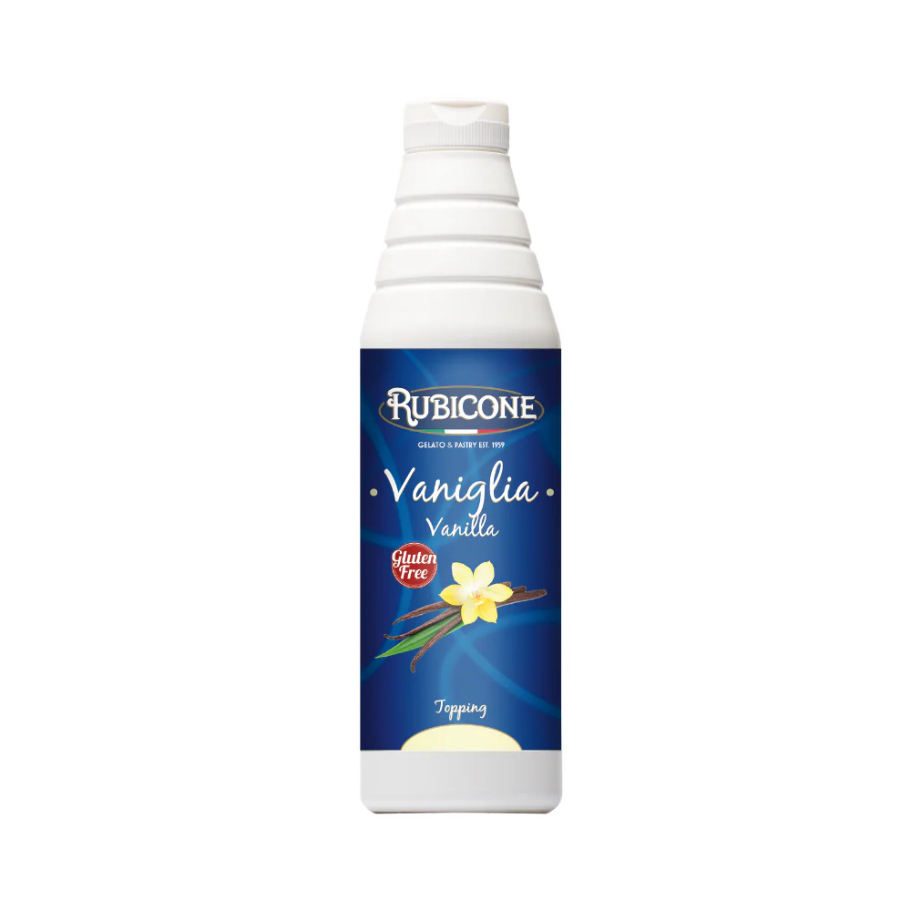 "PRE-ORDER" Vanilla Topping - 1 KG Squeeze Bottle - Rubicone Canada - Ships Free Within Canada on Orders Above CAD $199