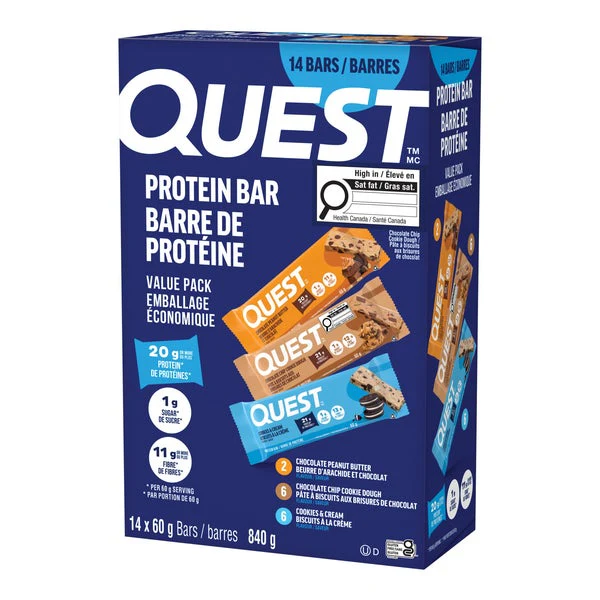Variety Pack Protein Bars - 4 Cases x 14 Packs x 60 g - Quest - Canadian Distribution - Ships Free Within Canada on Orders Above CAD $199 - Image 3